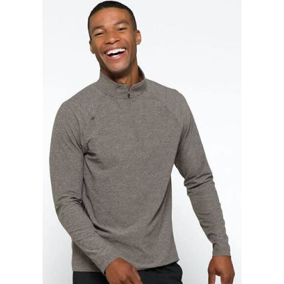 Rhône Mens Reign Midweight 1/4 Zip Sweatshirt Sz XL Gray Activewear - Picture 11 of 11